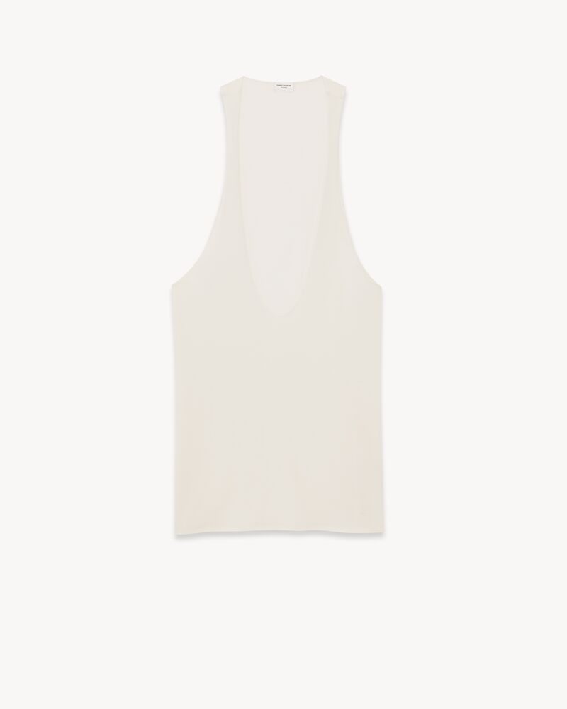 LE CASSANDRE桑蚕丝平纹针织背心