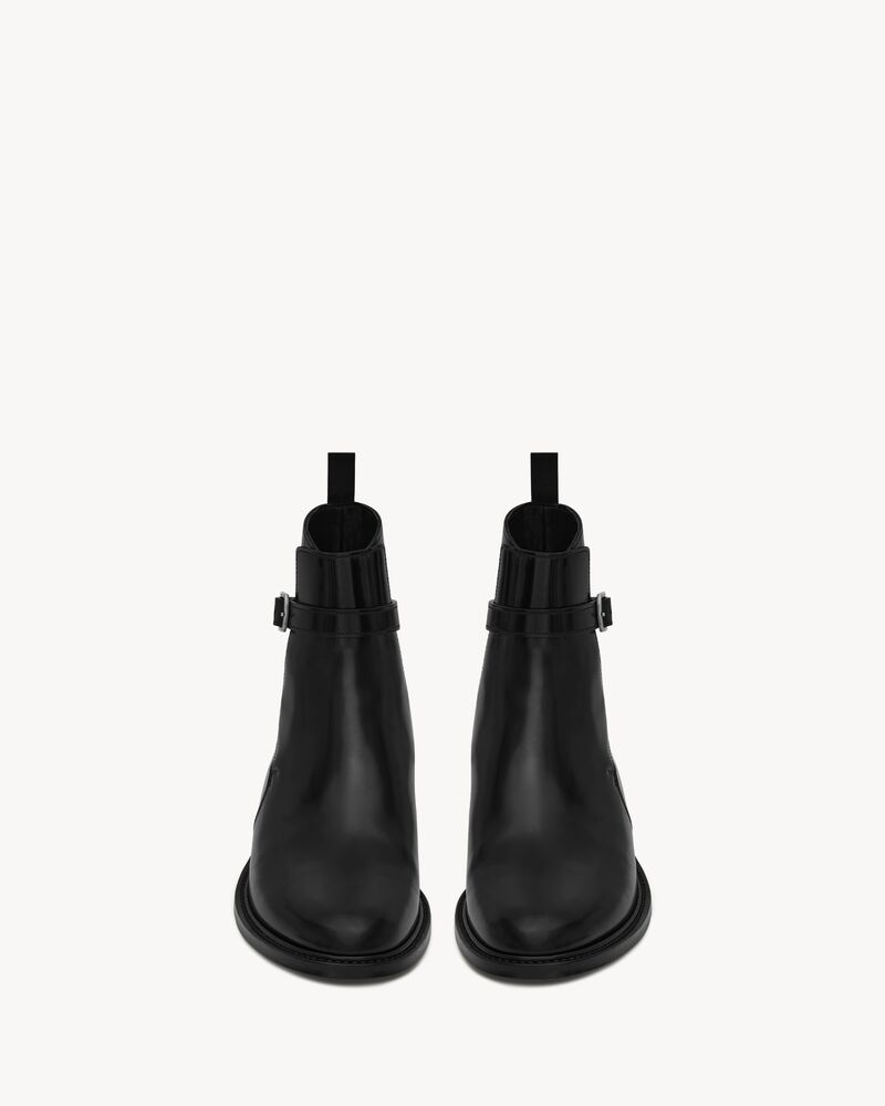 Army亮面皮革马裤靴