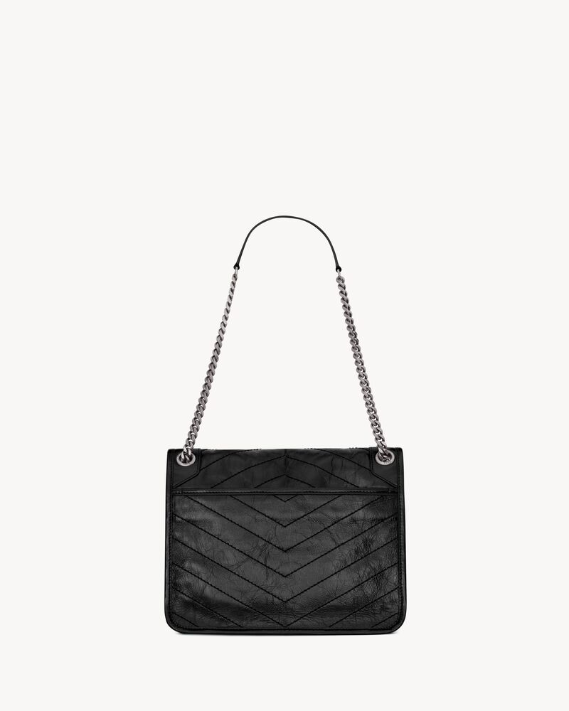 NIKI中号复古皮革手袋