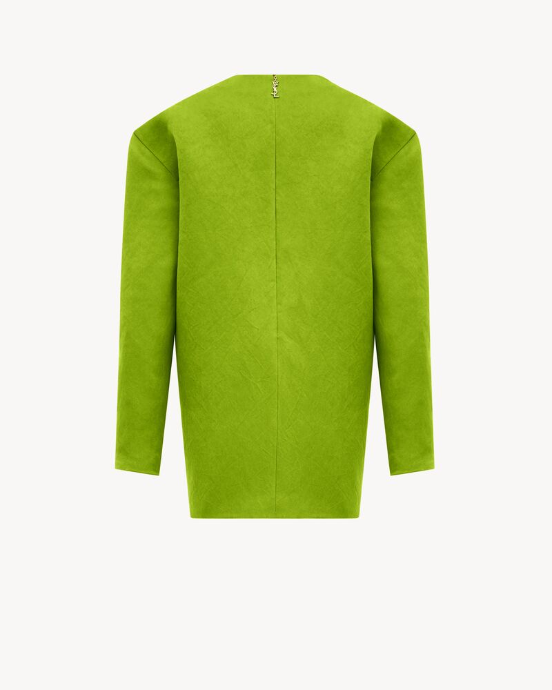 石洗桑蚕丝缎面方正版型连衣裙