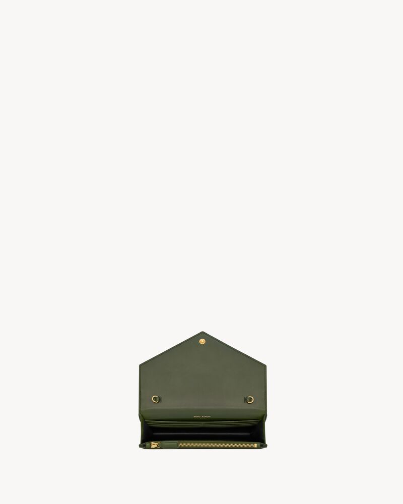 LE CASSANDRE小羊皮信封链条钱包