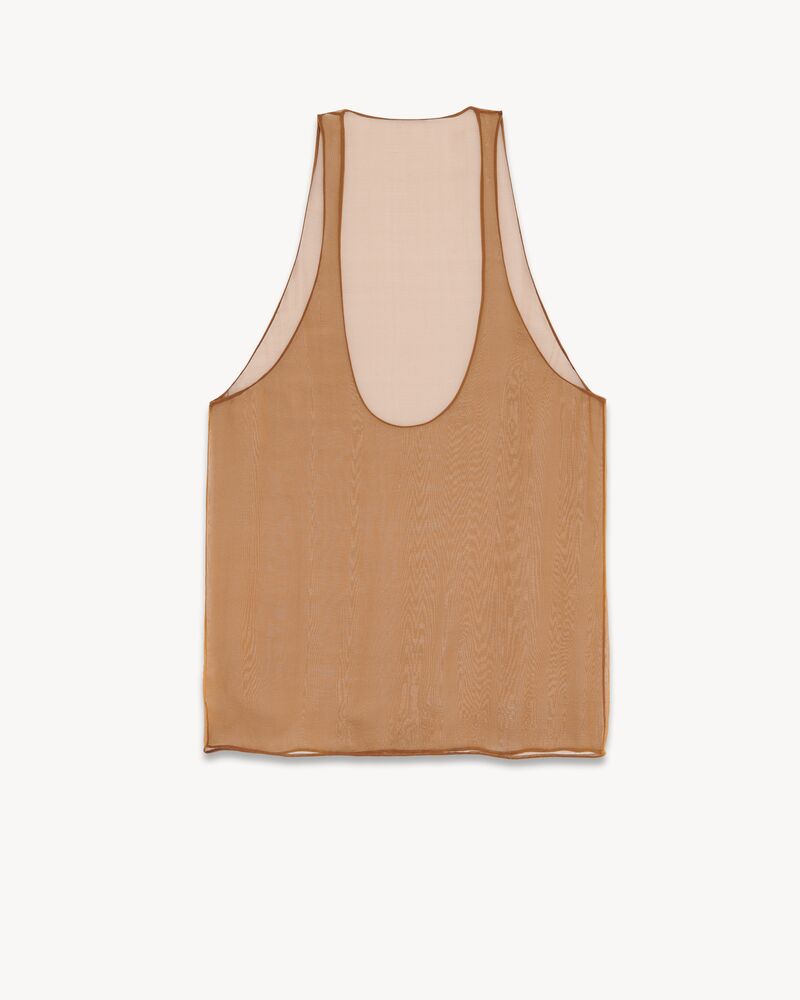 桑蚕丝平纹细布背心