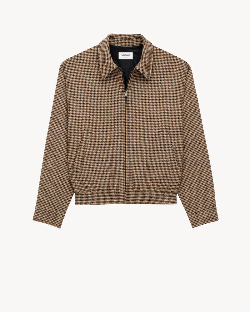 千鸟格加衬夹克