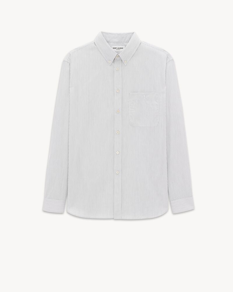 CASSANDRE条纹棉府绸衬衫