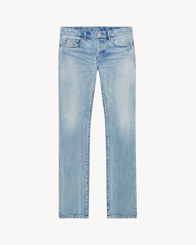 节奏蓝色低腰牛仔裤