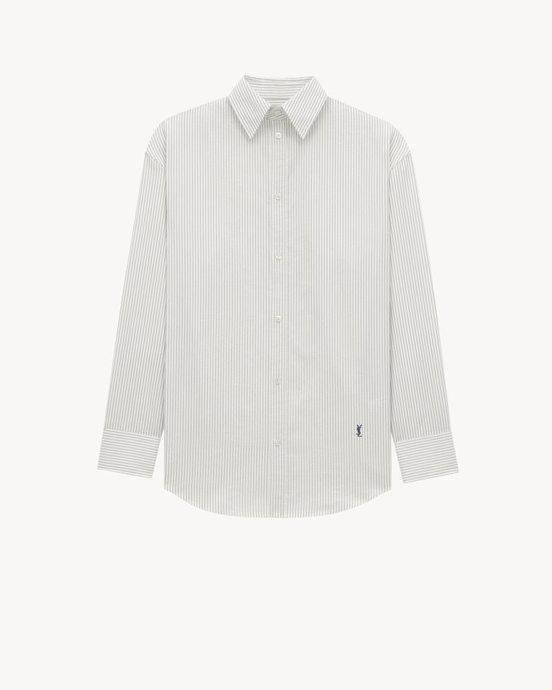 LE CASSANDRE条纹棉府绸衬衫