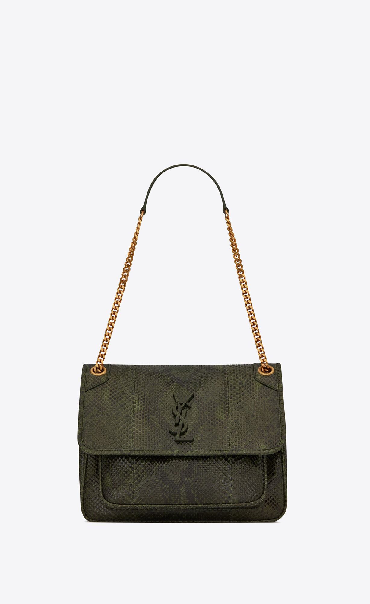 NIKI中号蟒蛇皮手袋