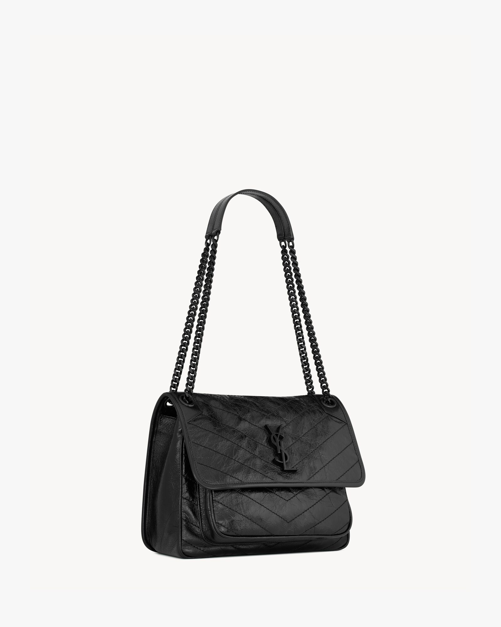 NIKI中号复古皮革手袋