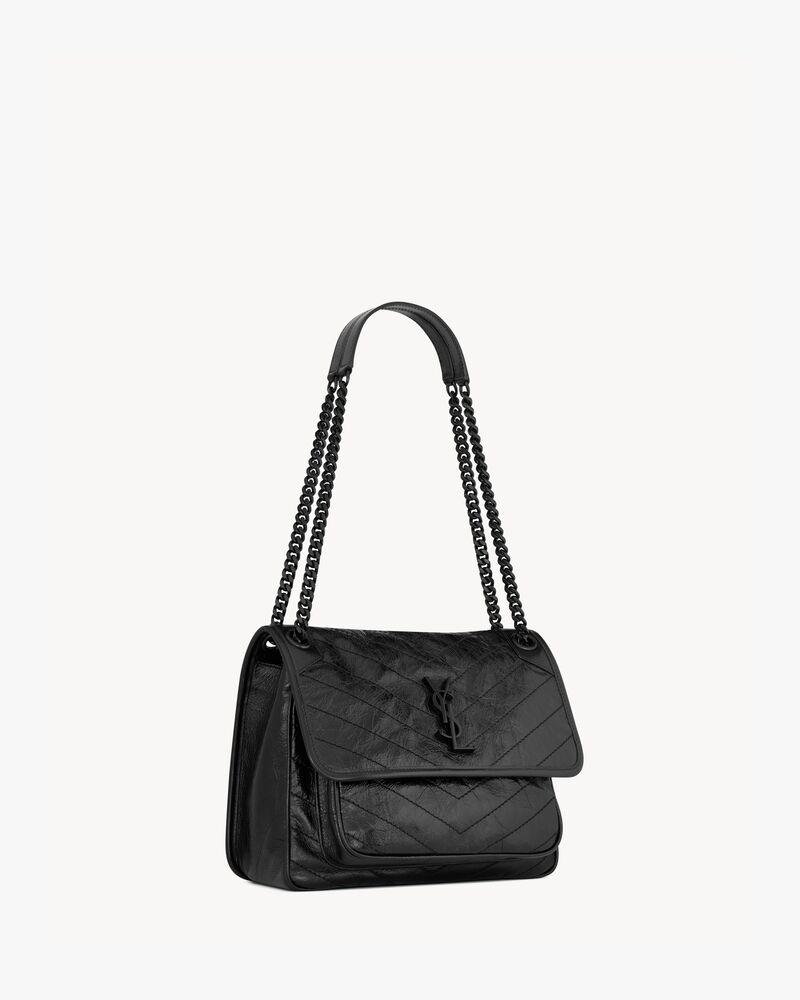 NIKI中号复古皮革手袋