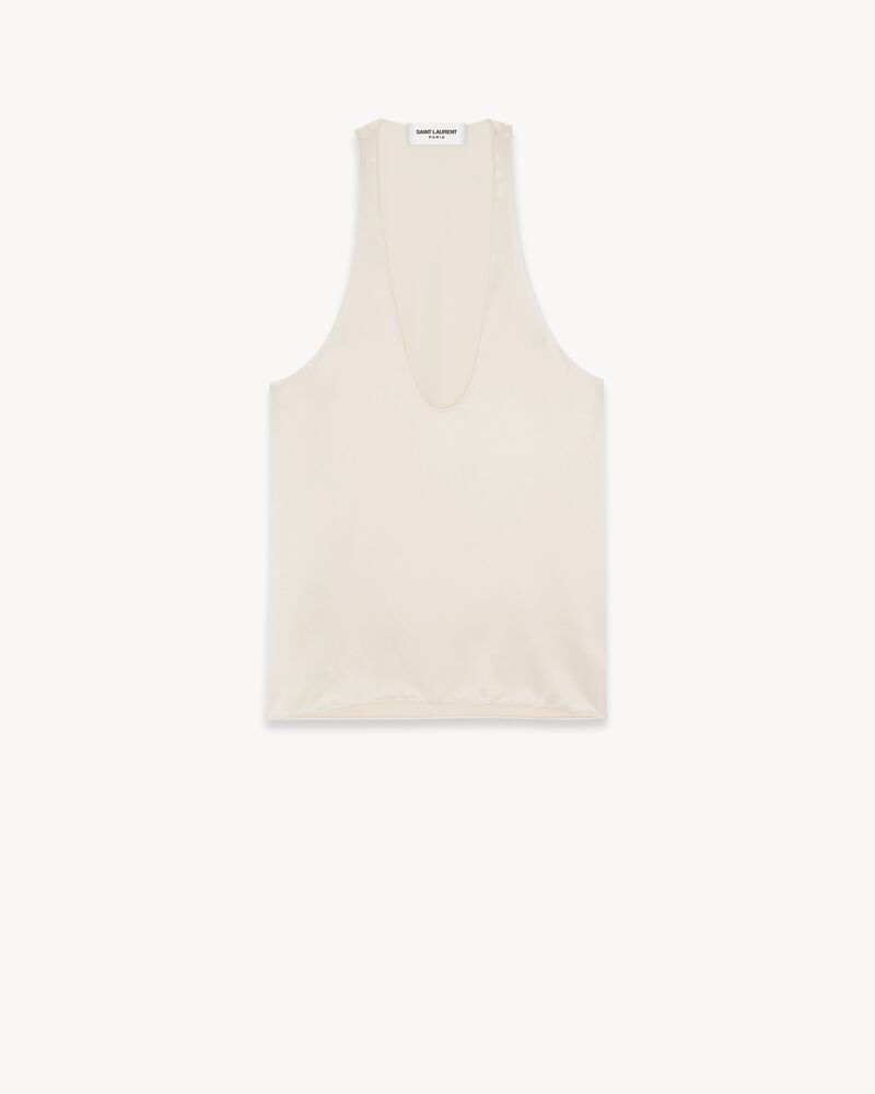 桑蚕丝绉缎背心