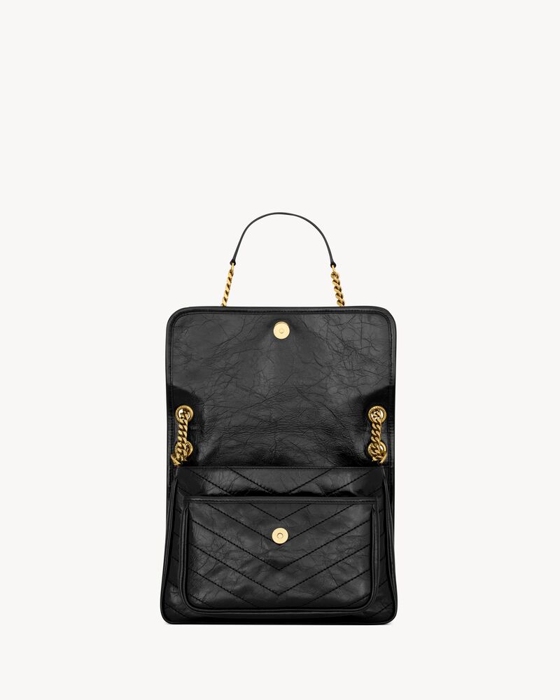 NIKI中号复古皮革手袋