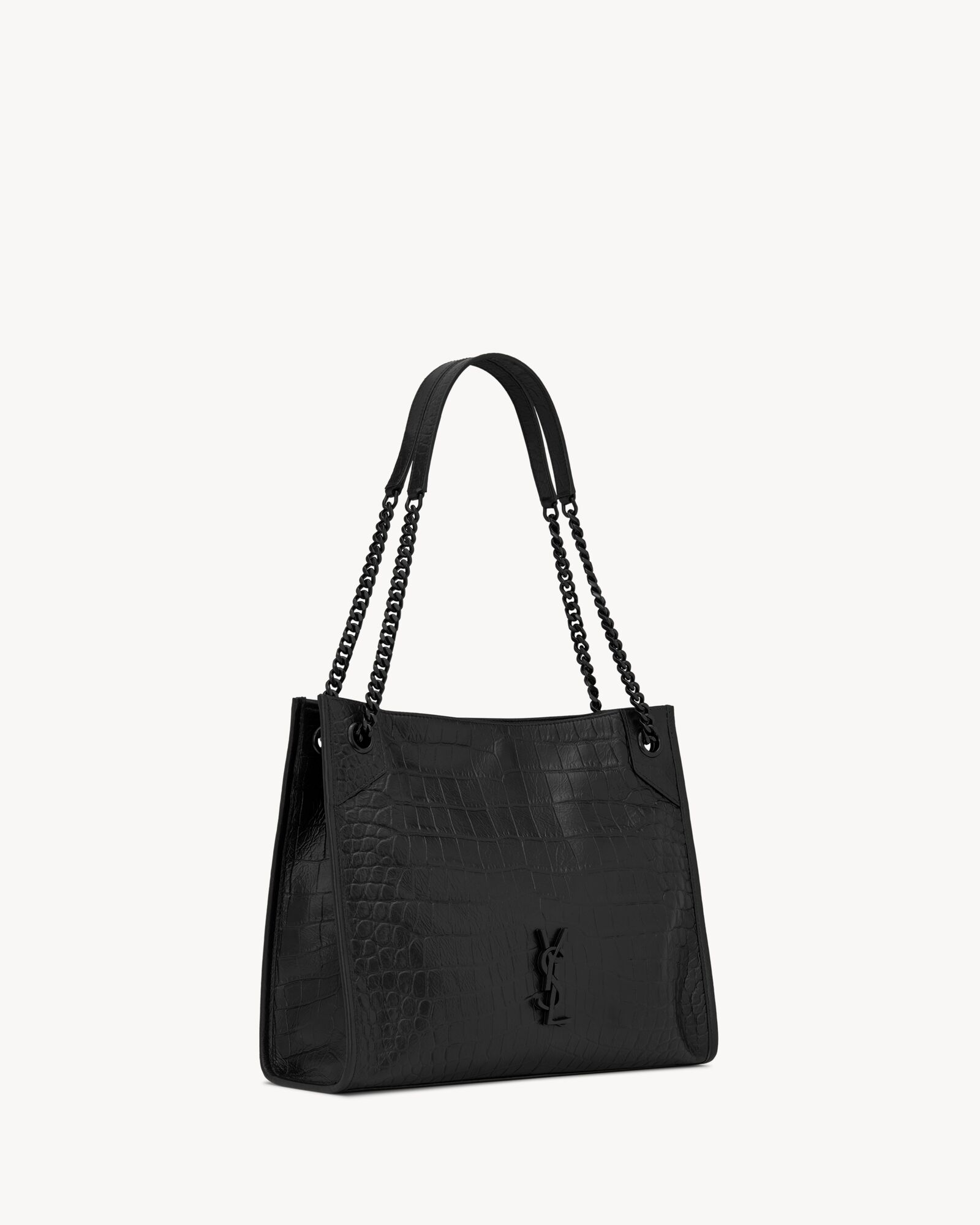 NIKI SHOPPING中号鳄鱼纹压花皮革手袋