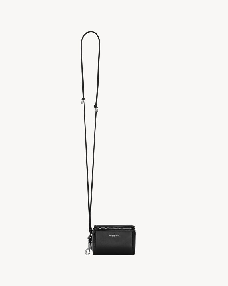 SAINT LAURENT PARIS FRAGMENTS羊皮革拉链箱形手袋