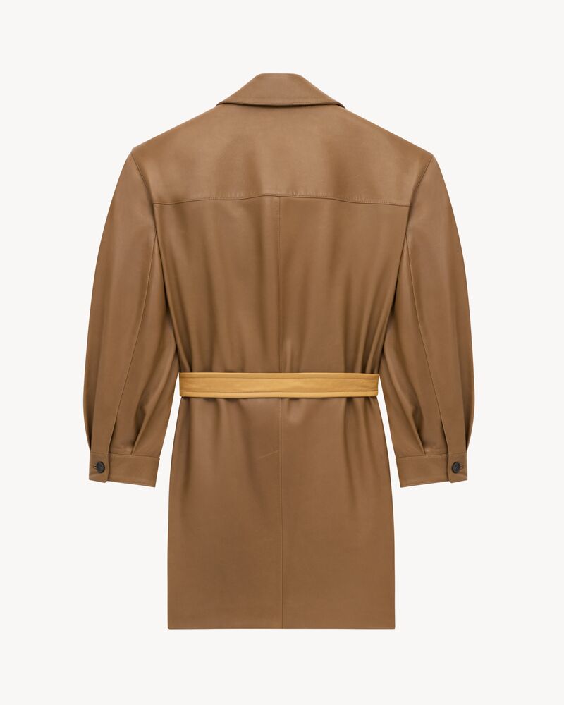 羊皮革腰带夹克