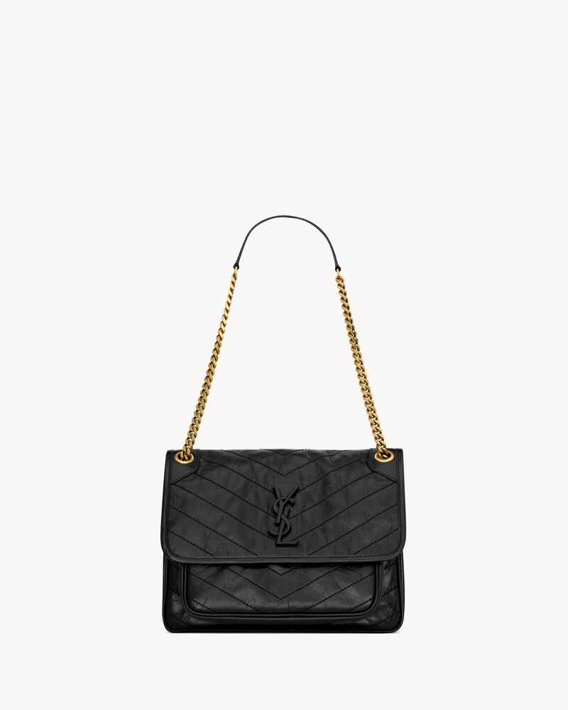 NIKI中号复古皮革手袋