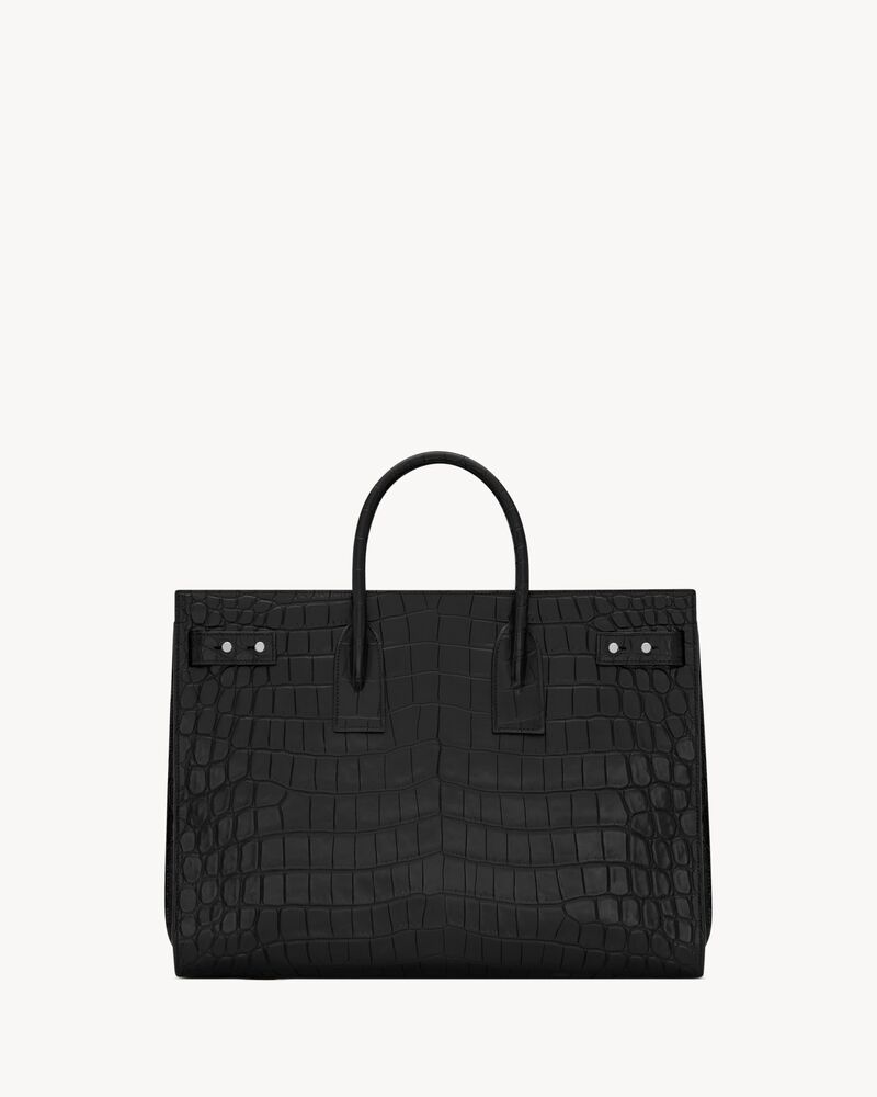 SAC DE JOUR鳄鱼纹压印皮革细长型大号手袋