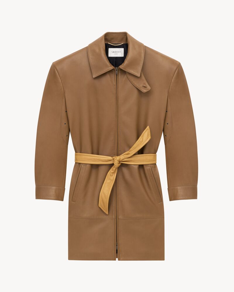 羊皮革腰带夹克