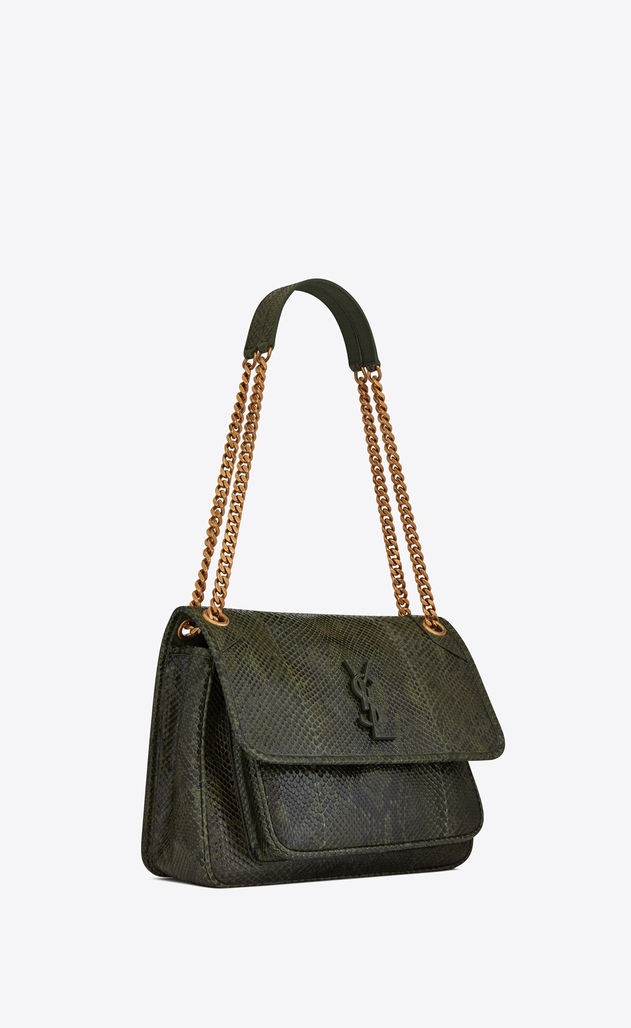 NIKI中号蟒蛇皮手袋