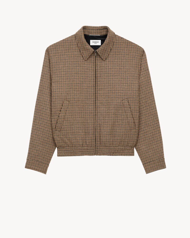 千鸟格加衬夹克