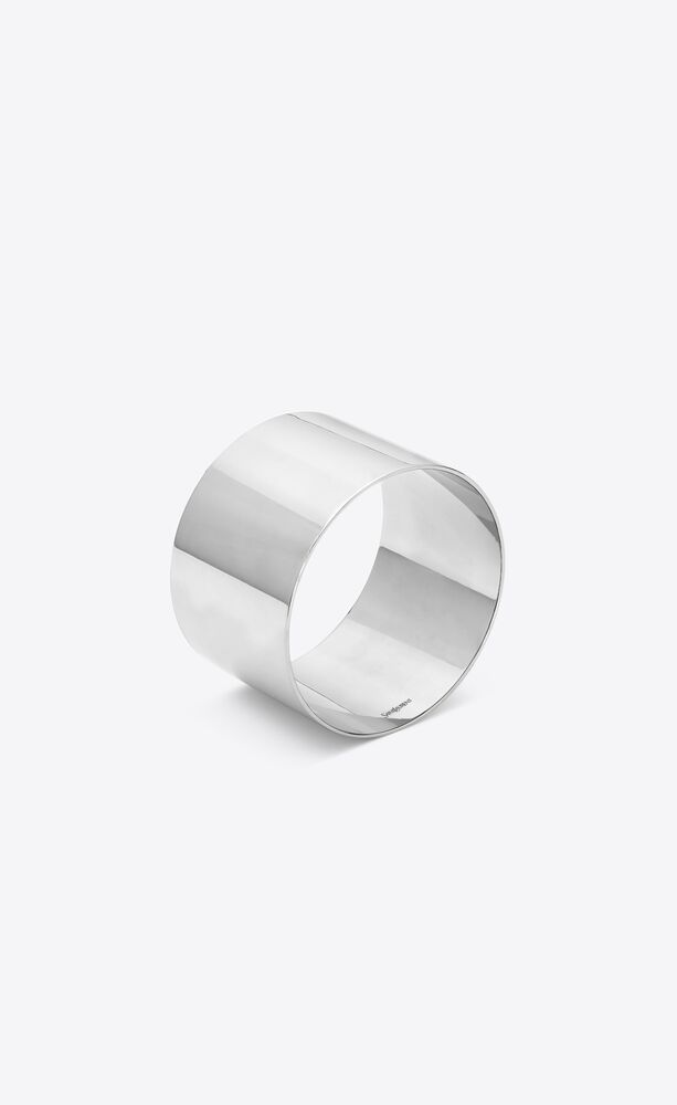 白18K金宽边手镯