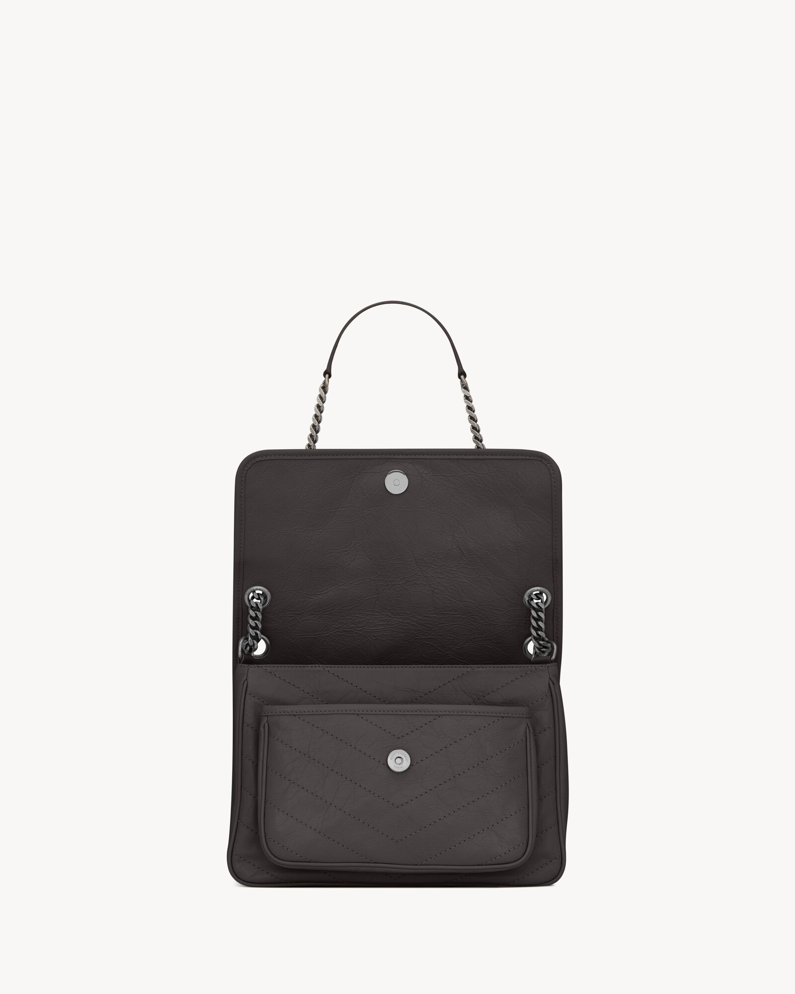 NIKI中号复古皮革手袋