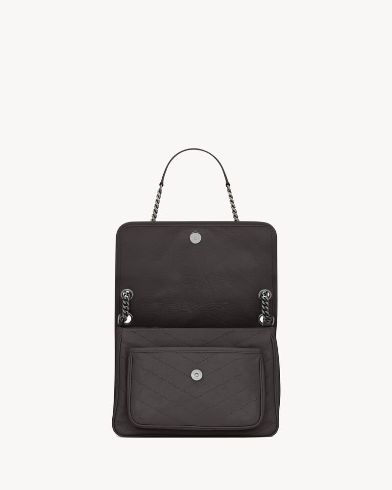 NIKI中号复古皮革手袋