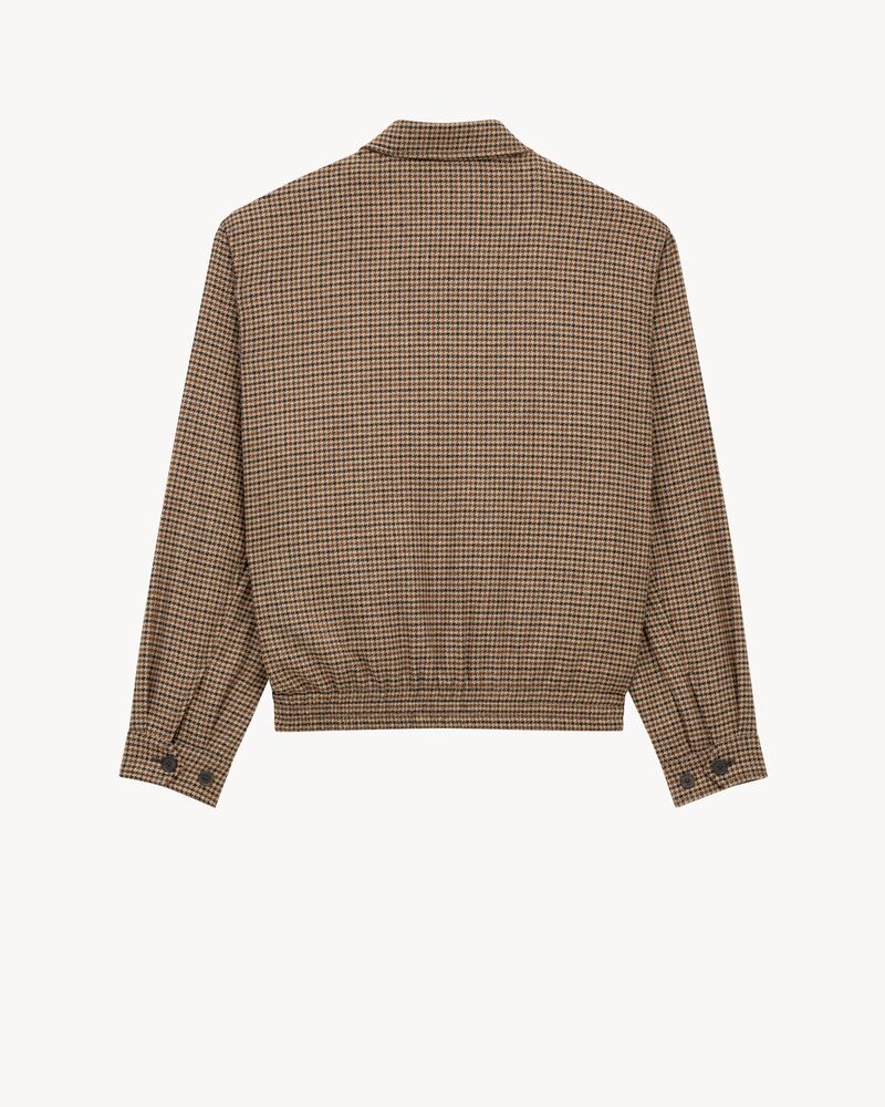 千鸟格加衬夹克