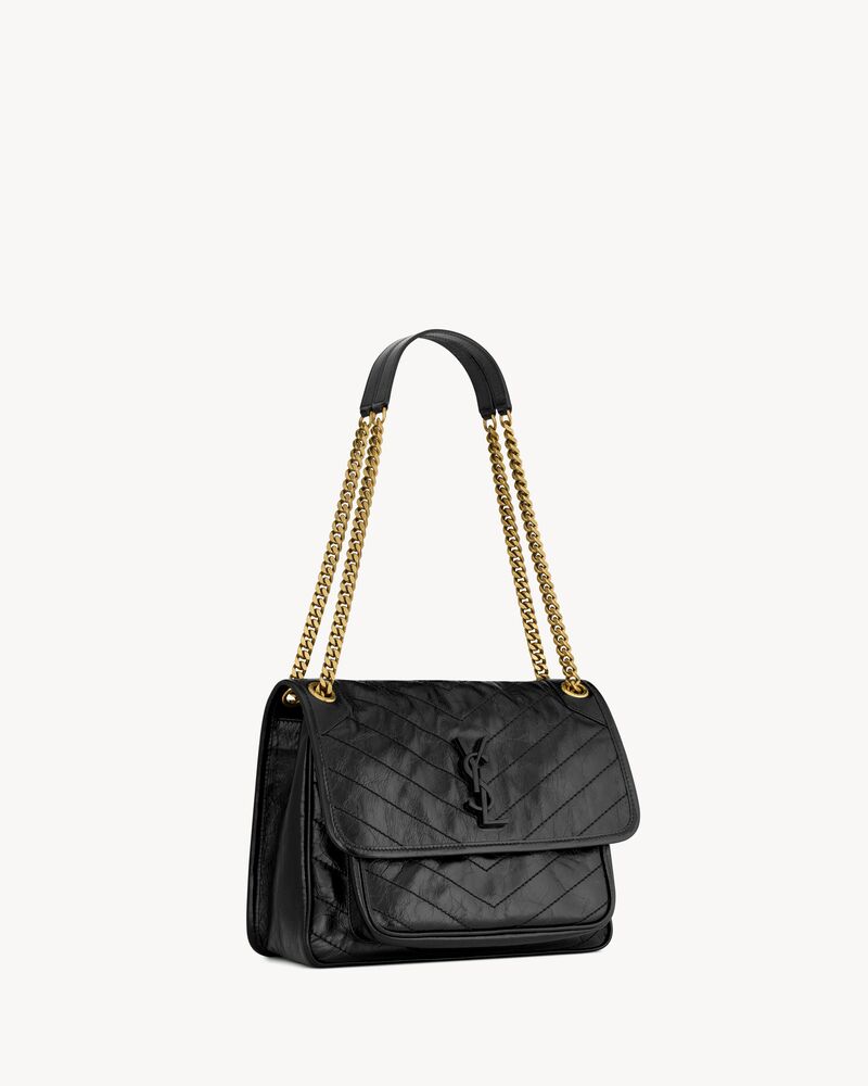 NIKI中号复古皮革手袋