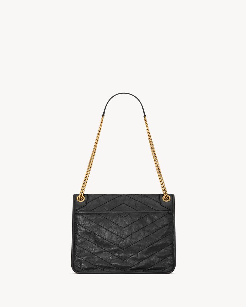 NIKI中号复古皮革手袋