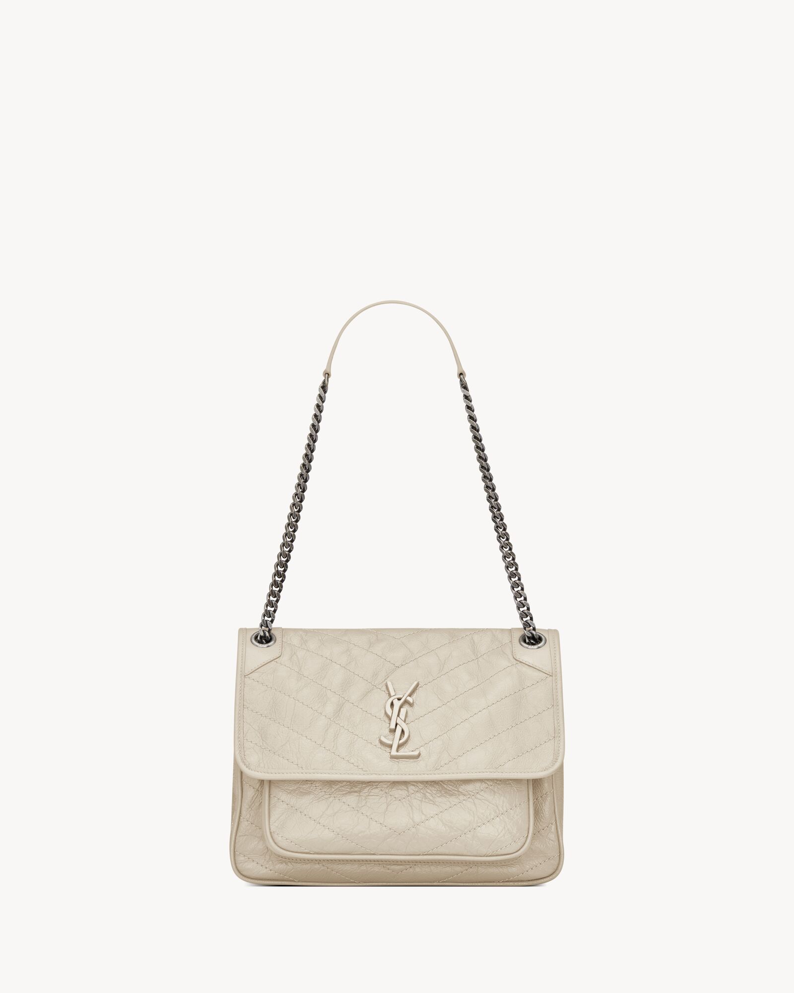 NIKI中号复古皮革手袋