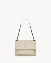 NIKI中号复古皮革手袋