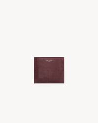 SAINT LAURENT PARIS蜥蜴皮横款钱包