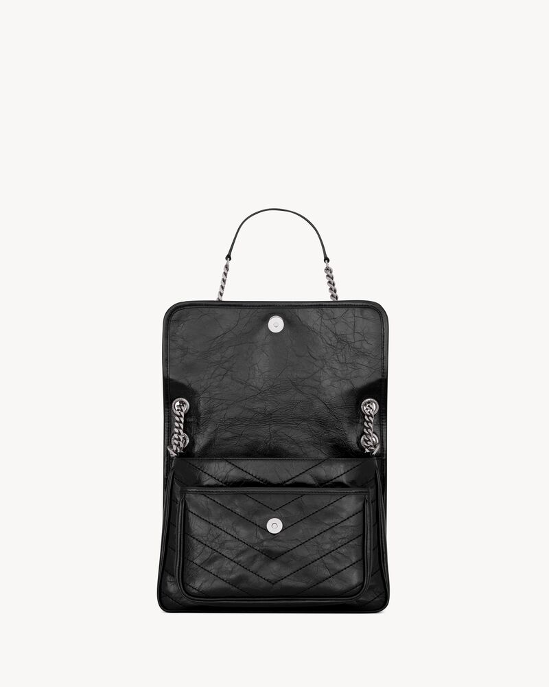 NIKI中号复古皮革手袋