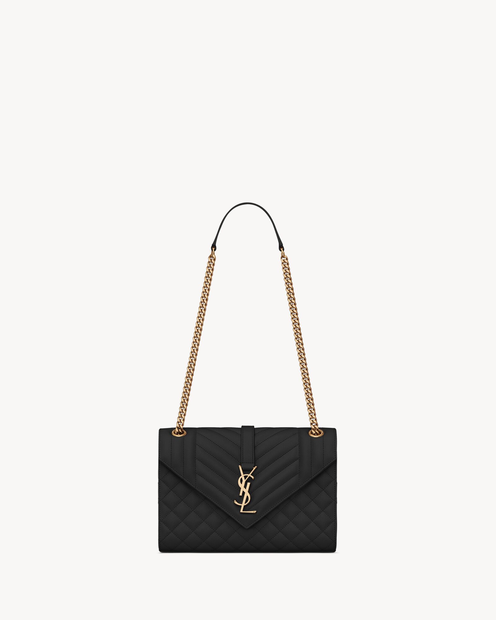 ENVELOPE中号粒面绗缝皮革手袋