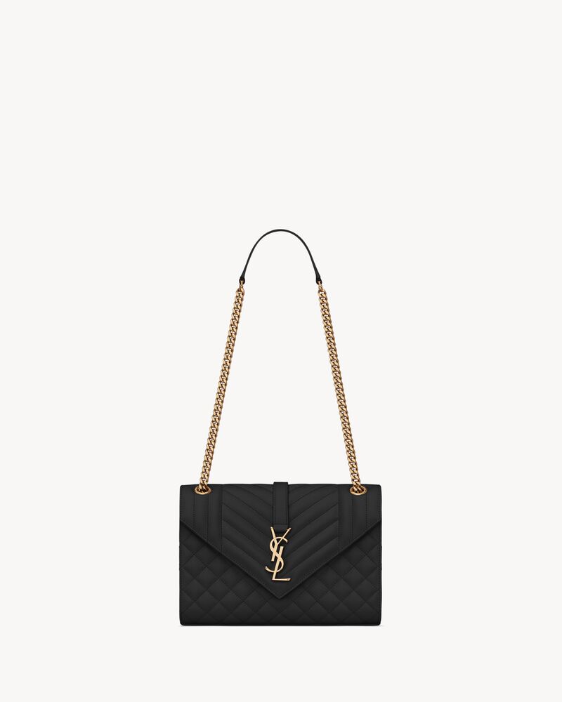 ENVELOPE中号粒面绗缝皮革手袋