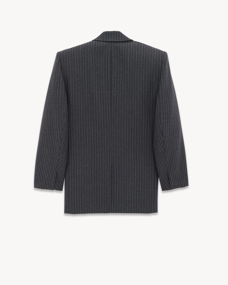 RIVE GAUCHE条纹法兰绒超大外套