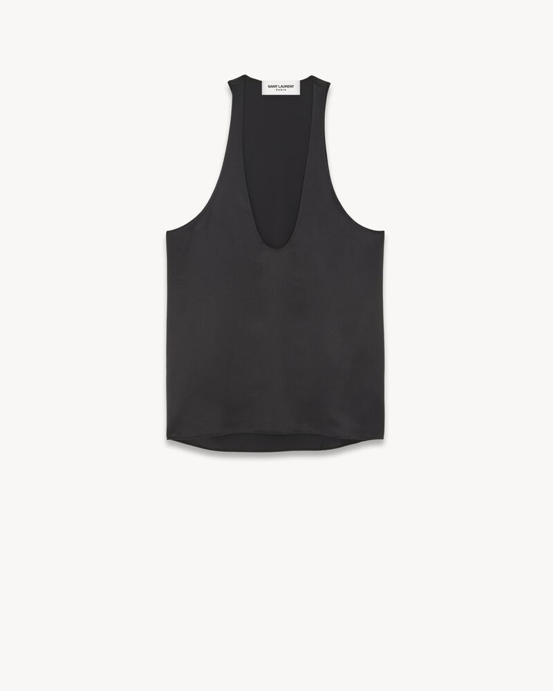 桑蚕丝绉缎背心