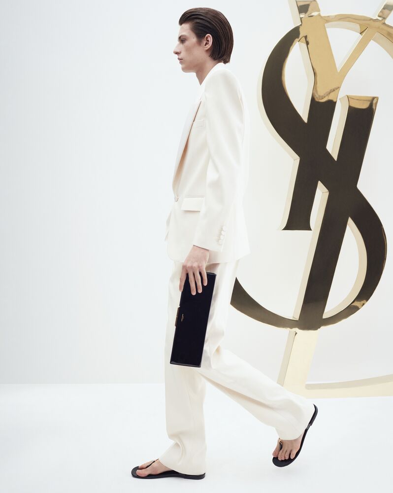 Midnight大号漆皮手拿包