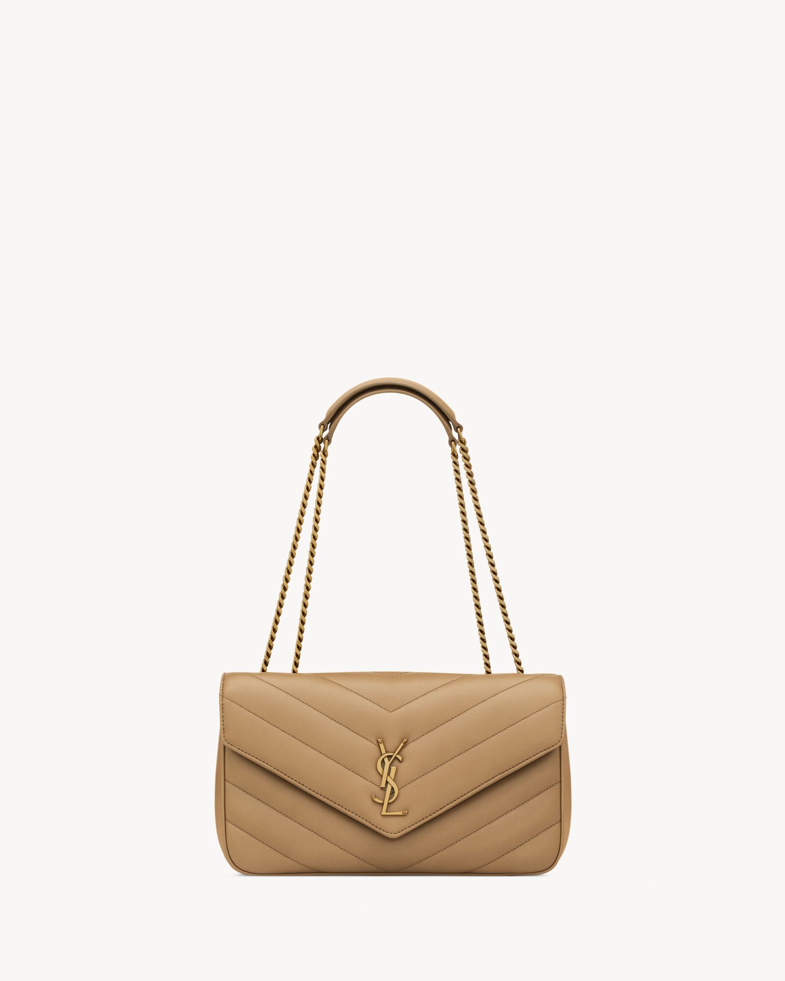 LOULOU中号绗缝小羊皮手袋