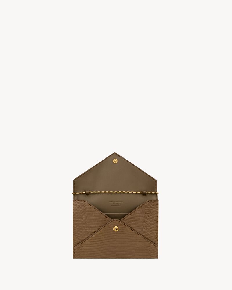 LETTER蜥蜴皮链条手拿包